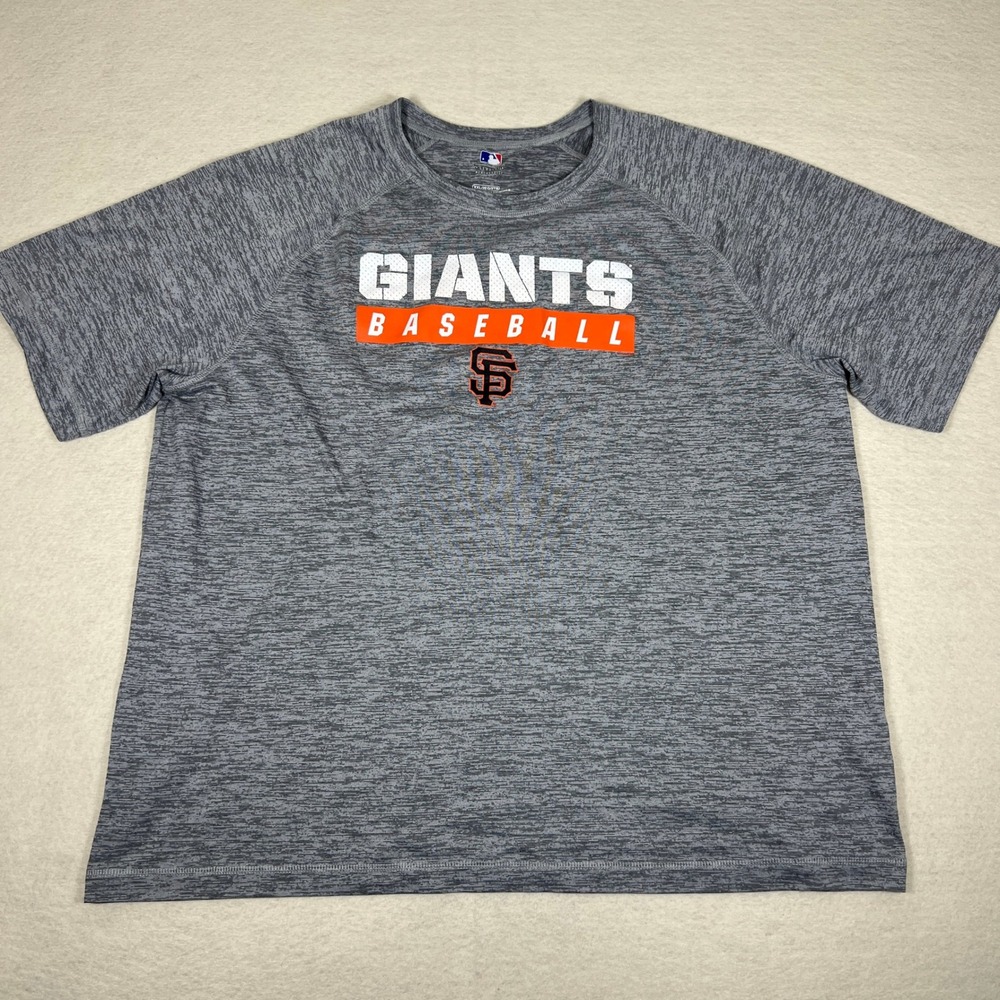 San Francisco Giants Baseball T Shirt Mens XXL Gray Polyester MLB Athletic